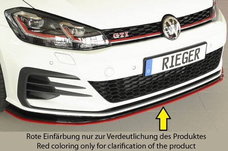 Rieger front Spoilerzwaard alleen voor GTI - TCR ABS plastic VW golf 7 gti tcr