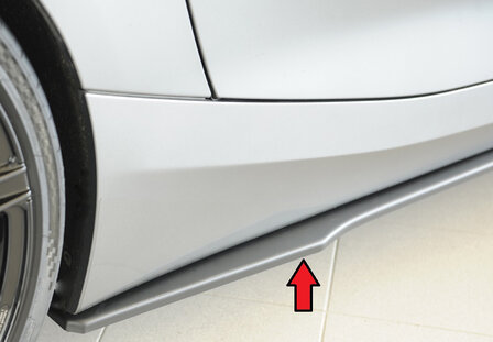 Rieger side skirt aanzetstuk Matt zwart rechts BMW Z4 G29 Roadster
