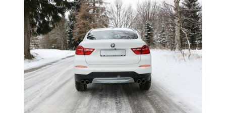 BMW X4 F26 zonder M-pakket - 35i 35d einddemper dwars uitgang rechts/links - 2x90  25 rechts/links