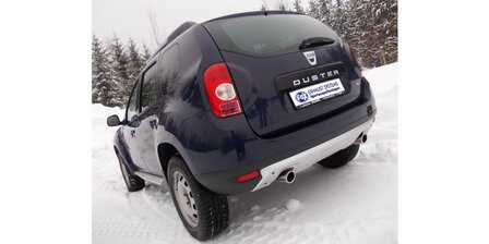 Dacia Duster 4x4 einddemper dwars uitgang rechts/links - 1x90  16 rechts/links
