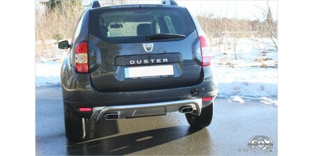 Dacia Duster 4x4 einddemper dwars uitgang rechts/links - 145x65  59 rechts/links