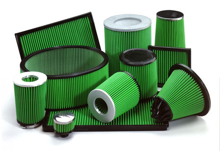GREEN Vervangingsfilter Rond Peugeot 306 1,9L TD (plastic air box with or without ABS) Bouwjaar 98&gt;