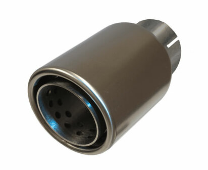 Simons universele uitlaatdelen &Oslash; 63,5mm /2,5"  Eindstyling &Oslash; 90mm mat (geborsteld)