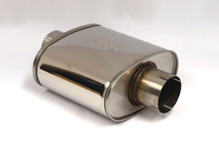 Simons Universele uitlaatdelen  &Oslash; 89mm / 3,5 rvs uitlaatdelen Demper ovaal 