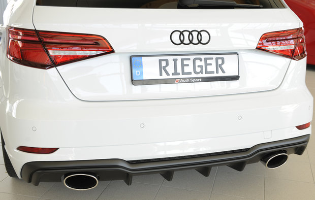 Rieger rear skirt insert Audi A3 8V Sportback Facelift