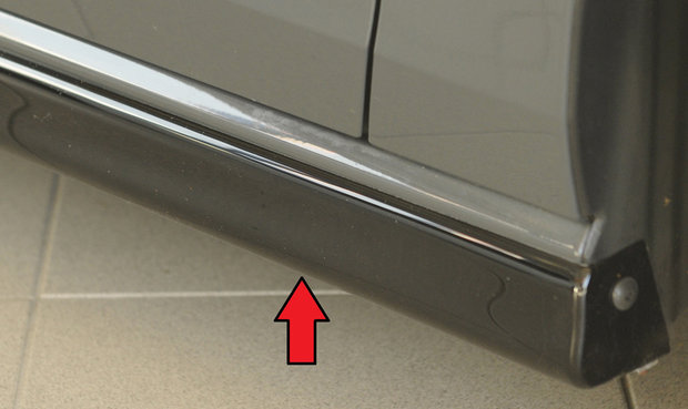 Rieger side skirt right Glossy black (XS)