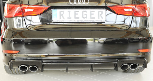 Rieger Diffuser Glossy Black Audi A3/S3 Sedan Pre-Facelift