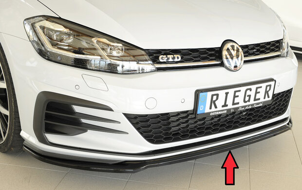 Rieger front Spoilerzwaard alleen voor GTI/GTD/GTE ABS glossy black VW Golf 7 gti gdt gte