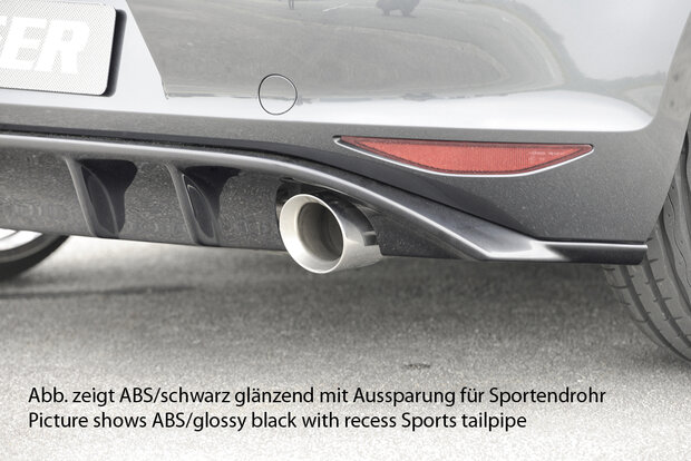 Rieger diffuser glossy black VW golf 7 gti