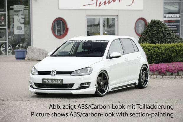 Rieger side skirt carbon-look links VW golf 7 gti gtd r