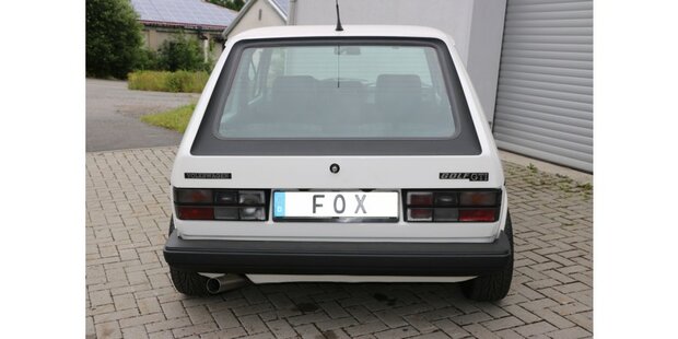 Fox uitlaat VW Golf 1 GTI einddemper Ø 63.5mm - 1x63.5 Typ 10 nach links fÃ¼hrend