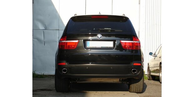 BMW X5  E70 diesel einddemper dwars uitgang rechts/links - 1x93x79  71 rechts/links