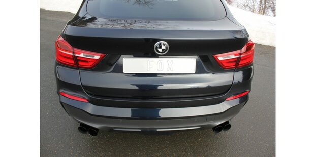 BMW X4 F26 - 35i 35d einddemper dwars uitgang rechts/links - 2x90  25 rechts/links zwart