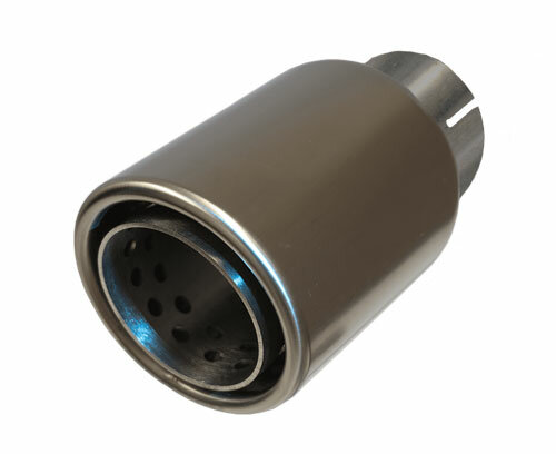 Simons universele uitlaatdelen &Oslash; 63,5mm /2,5"  Eindstyling &Oslash; 100mm mat (geborsteld)