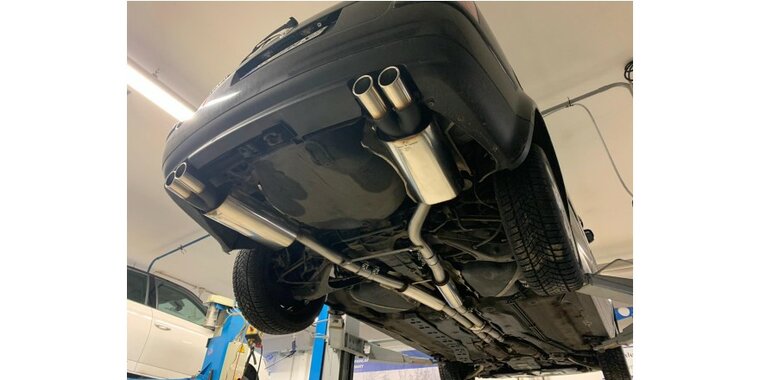 Fox uitlaat VW Passat 3B/ 3BG 4-Motion W8 look einddemper rechts/links - 2x76 Typ 16 rechts/links verschoven