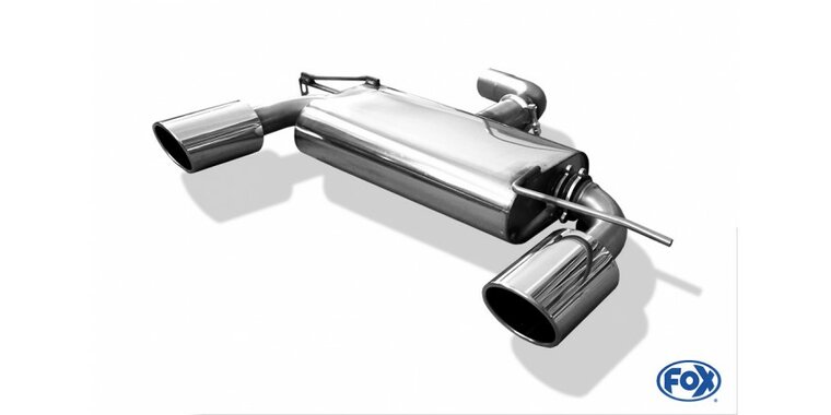 Fox uitlaat VW Scirocco - 13 einddemper uitgang rechts/links - 129x106 Typ 32 rechts/links