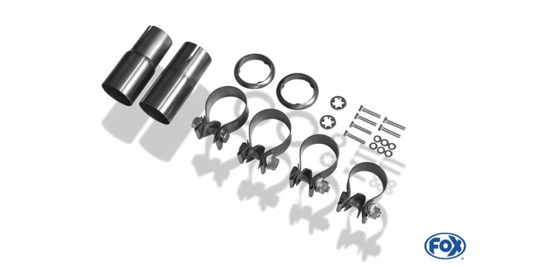 Fox uitlaat VW Scirocco - 13 einddemper uitgang rechts/links &Oslash; 55mm - 2x76 Typ 17 rechts/links
