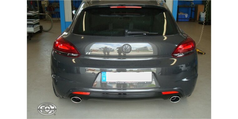 Fox uitlaat VW Scirocco - 13 - R einddemper uitgang rechts/links - 115x85 Typ 32 rechts/links