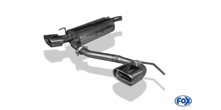 Fox uitlaat VW Golf 3/ Golf 3 Cabrio einddemper uitgang rechts/links - 135x80 Typ 53 rechts/links