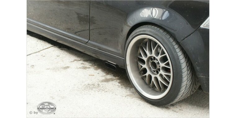 Fox uitlaat VW Golf 4 3-Deurs einddemper Side Pipe - 130x50 Typ 50 uitgang van Fahrerseite