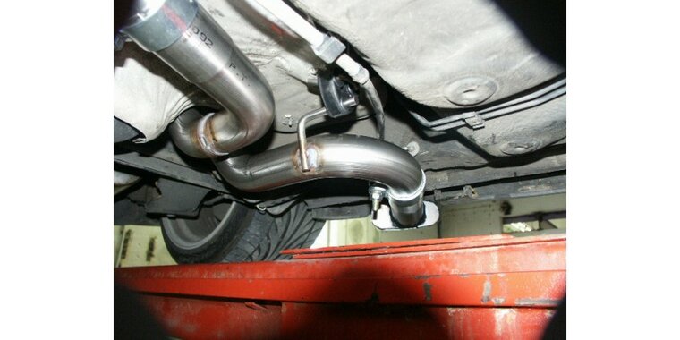 Fox uitlaat VW Golf 4 3-Deurs einddemper Side Pipe - 130x50 Typ 50 uitgang van Fahrerseite