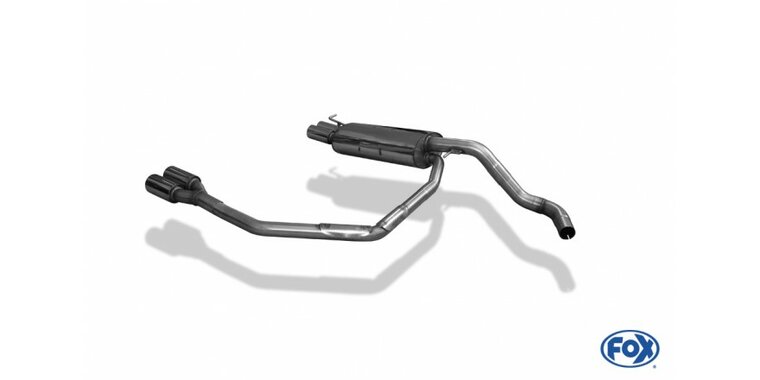 Fox uitlaat VW Golf 4 einddemper uitgang rechts/links &Oslash; 63.5mm - 2x76 Typ 13 rechts/links