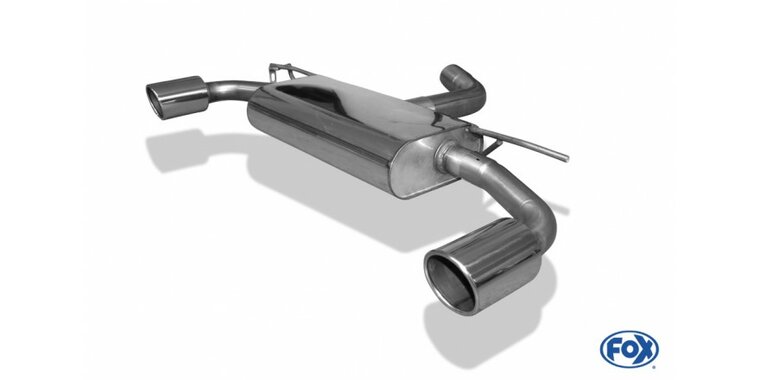 Fox uitlaat VW Golf 7 - starre achteras - GTI-look einddemper rechts/links - 1x100 Typ 16 rechts/links
