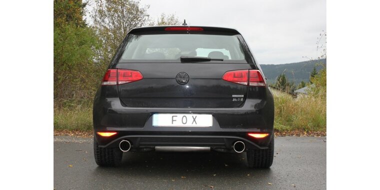 Fox uitlaat VW Golf 7 - starre achteras - GTI-look einddemper rechts/links - 1x100 Typ 16 rechts/links