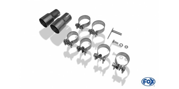 Fox uitlaat VW Golf 7 - starre achteras - GTI-look einddemper rechts/links - 1x100 Typ 16 rechts/links