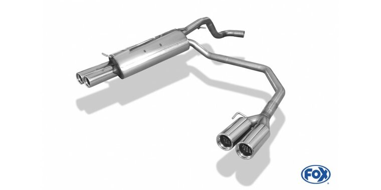 Fox uitlaat VW Beetle Typ 1C/ 9C einddemper uitgang rechts/links - 2x76 Typ 13 rechts/links