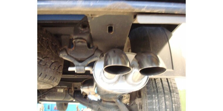 Fox uitlaat VW Bus T5 Pritsche voorwielaandrijving einddemper - 2x63 Typ 26