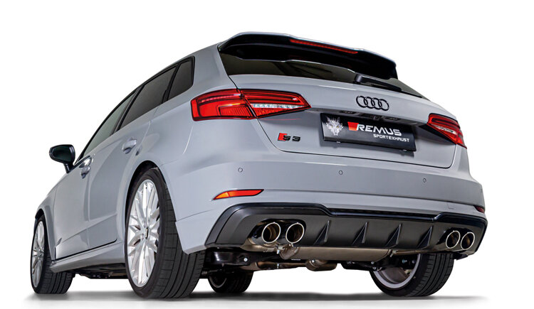 Remus uitlaat Audi S3 [8V] Sportback GPF [Roetfilter] Einddemper L/R dubbele uitgang