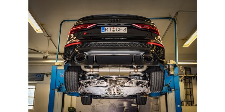 Audi RS3 8Y Limousine half systeem van OPF met 2 uitlaatkleppen  - uitgang in de originele eindpijpen