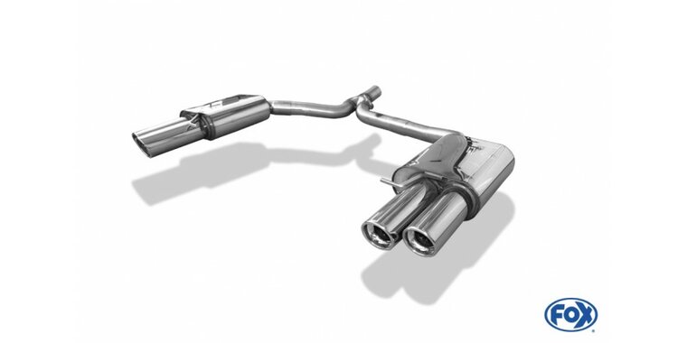 Audi A5 8T Coupe + S-Line einddemper rechts/links dual flow  inclusief Y-Adapterpijp &Oslash; 65mm binnen - 2x90  17 rechts/links
