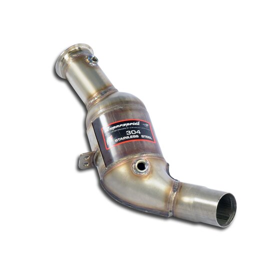 Supersprint Downpipe right + Metallic catalytic converter 200CPSI ALFA ROMEO GIULIA QUADRIFOGLIO &quot;Racing Edition&quot; 2.9i V6 Bi-Turbo (520 Hp) 2020 (with valve)