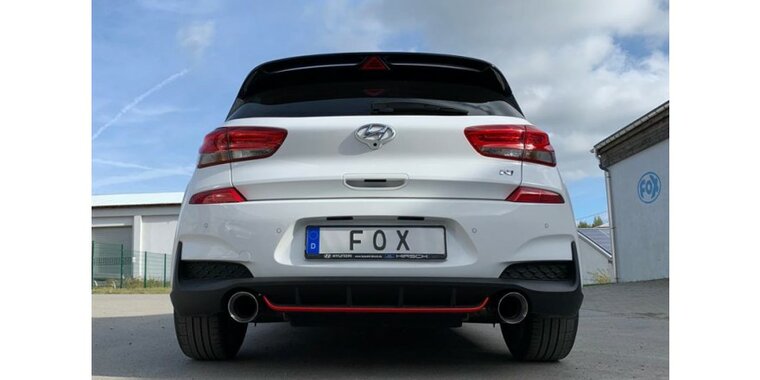 Hyundai i30N Performance + Fastback eindpijpen passend voor de originele einddemper - 1x114 Typ 25 rechts/links