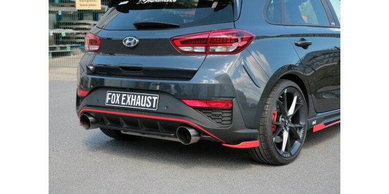 Hyundai i30N Facelift eindpijpen passend voor de originele einddemper - 1x130 type 14 rechts/links