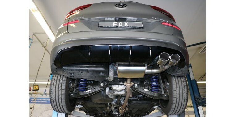 Hyundai Tucson TLE diesel 4x4 met AdBlue einddemper uitgang rechts - 2x115x85 Typ 44 rechts