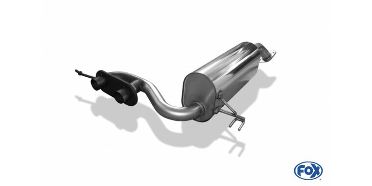 Hyundai Veloster einddemper met uitgang in de originele eindpijpen