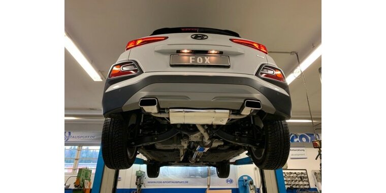 Hyundai Kona 4WD - uitlaat in de bumper einddemper uitgang rechts/links - 145x65 Typ 59 rechts/links