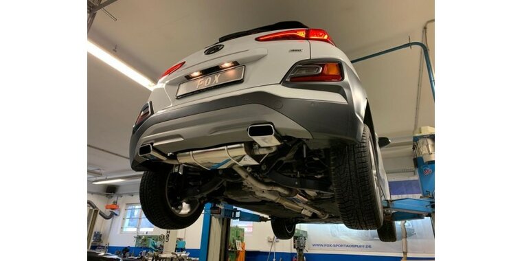 Hyundai Kona 4WD - uitlaat in de bumper einddemper uitgang rechts/links - 145x65 Typ 59 rechts/links