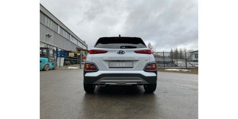 Hyundai Kona 4WD - uitlaat in de bumper einddemper uitgang rechts/links - 145x65 Typ 59 rechts/links
