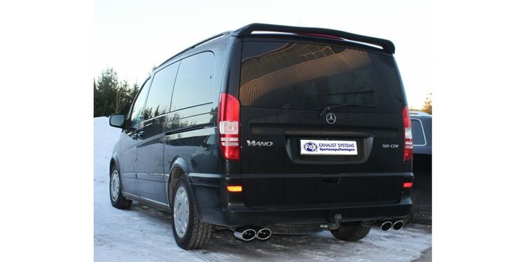 Mercedes Vito/ Viano - W639 (niet Compact) einddemper dwars uitgang rechts/links  - 2x115x85 Typ 32 rechts/links