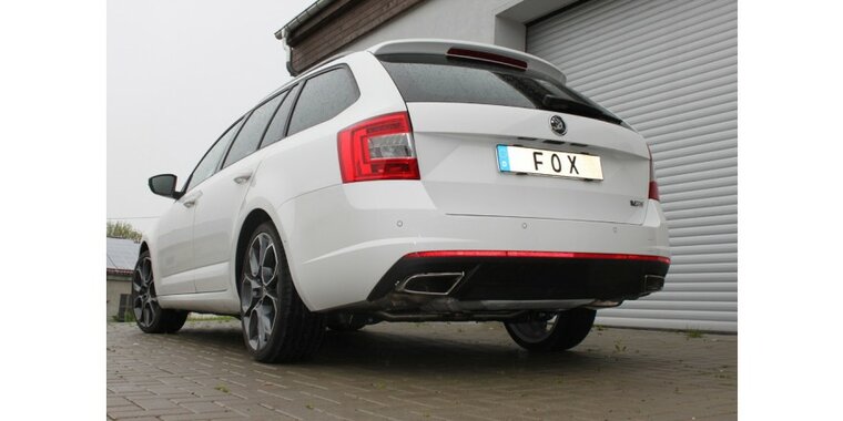 Skoda Octavia 5E RS - TSI einddemper rechts/links -  uitlaatpijpen in de originele eindpijpen