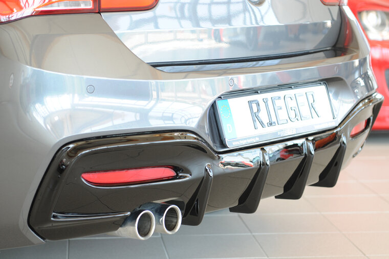 Rieger Tuning diffuser BMW 1-serie F20 alleen voor M-Serie achterskirt, niet M135i / M140i