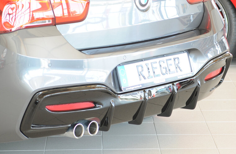 Rieger Tuning diffuser BMW 1-serie F20 alleen voor M-Serie achterskirt, niet M135i / M140i