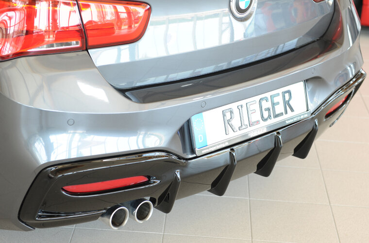 Rieger Tuning diffuser BMW 1-serie F20 alleen voor M-Serie achterskirt, niet M135i / M140i