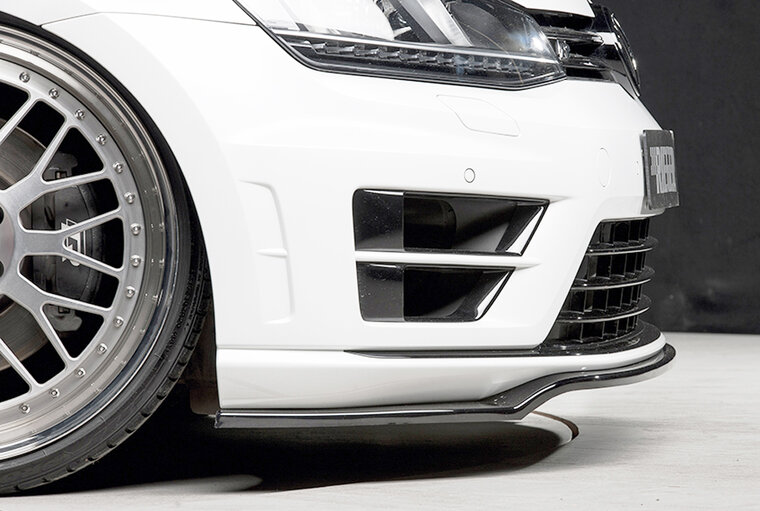 Rieger Tuning splitter voorbumper VW Golf 7 voor originele voorbumper