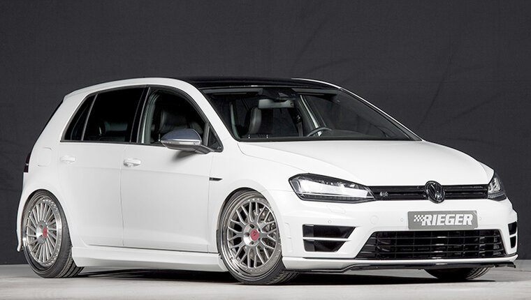 Rieger Tuning splitter voorbumper VW Golf 7 voor originele voorbumper
