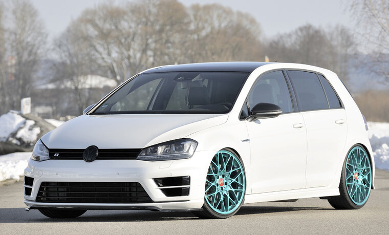 Rieger Tuning splitter voorbumper VW Golf 7 voor originele voorbumper